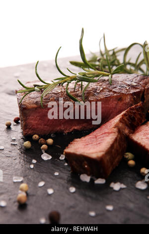 Grill Filetsteak. Black Angus Prime Fleisch steaks Filet Filet Mignon Stockfoto