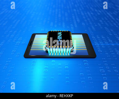 Chinas elektronischen Chip Technologie, Daten-Übertragung und Speicherung, große Daten- und Kommunikationstechnik, elektronische Ausrüstung CPU-Technologie Stockfoto
