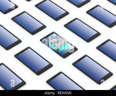 Chinas elektronischen Chip Technologie, Daten-Übertragung und Speicherung, große Daten- und Kommunikationstechnik, elektronische Ausrüstung CPU-Technologie Stockfoto