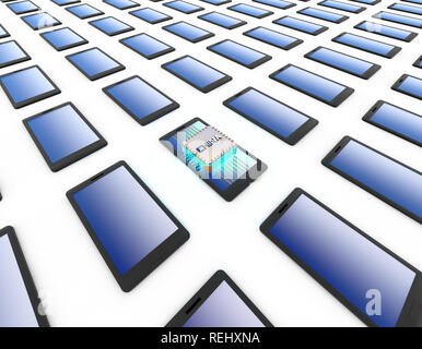 Chinas elektronischen Chip Technologie, Daten-Übertragung und Speicherung, große Daten- und Kommunikationstechnik, elektronische Ausrüstung CPU-Technologie Stockfoto