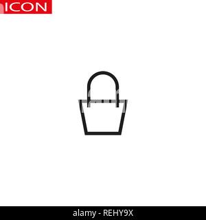 Shopping Bag Übersicht Symbol. Lineare stil Zeichen für mobile Konzept und Webdesign. Paper bag einfache Linie Vektor icon. Symbol, Logo Illustration. Pixel Perfect Vektorgrafiken Stock Vektor
