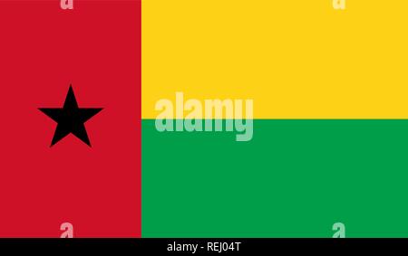 Guinea-Bissau-Flagge Stock Vektor