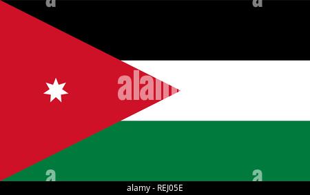 Jordanien-Flagge Stock Vektor