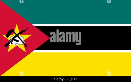 Mosambik-Flagge Stock Vektor