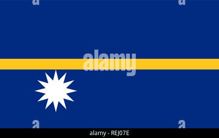 Nauru Fahne Stock Vektor