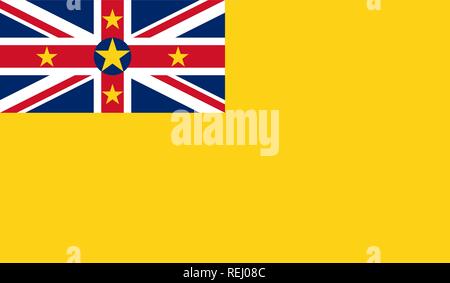 Flagge von Niue Stock Vektor