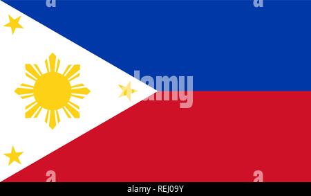 Philippinen-Flagge Stock Vektor
