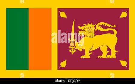 Sri Lanka Flagge Stock Vektor