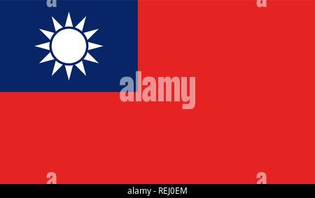 Taiwan-Flagge Stock Vektor