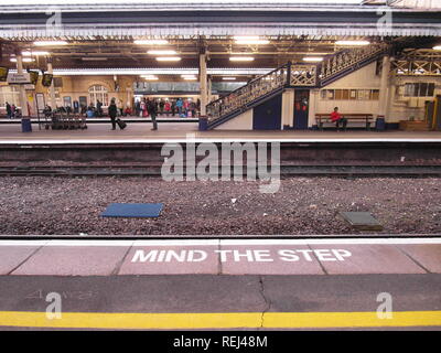 Exeter St Davids Bahnhof Plattformen Stockfoto