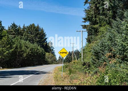 Logging Truck Alert Stockfoto