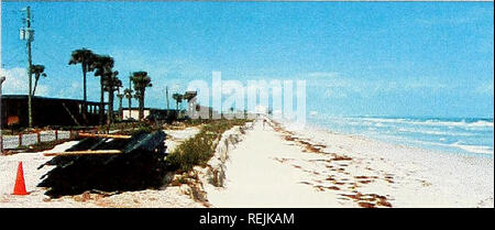 . Küstenprozesse Bewertung für Brevard County, Florida, mit besonderer Berücksichtigung der Kläger zu testen. Küsten; Strand Erosion; Küste ändert. Anhang D: Fotografien Dieser Anhang enthält Fotografien dokumentieren den physischen Zustand der Strand und Strukturen entlang der Brevard County und die Eigenschaften der Test die Kläger, Don und Gale Applegate und Noro und Unternehmen.. Bitte beachten Sie, dass diese Bilder sind von der gescannten Seite Bilder, die digital für die Lesbarkeit verbessert haben mögen - Färbung und Aussehen dieser Abbildungen können nicht perfekt dem Original ähneln. extrahiert. Kr Stockfoto