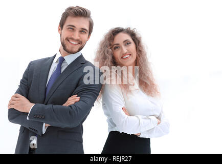 Porträt von zwei führenden Spezialisten des Unternehmens. Stockfoto