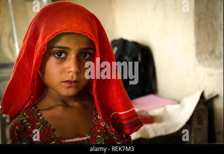 Ein Kind aus der Provinz Sindh, Pakistan Stockfoto