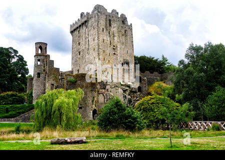 Blarney Castle, eine mittelalterliche Festung in Blarney im Jahr 1210 gebaut. Stockfoto