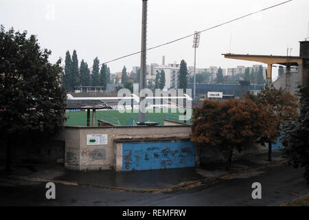 Allgemeine Ansicht der MTK Budapest FC Football Ground, Hidegkuti Nandor Stadion, Budapest, Ungarn, dargestellt am 1. September 1996 Stockfoto