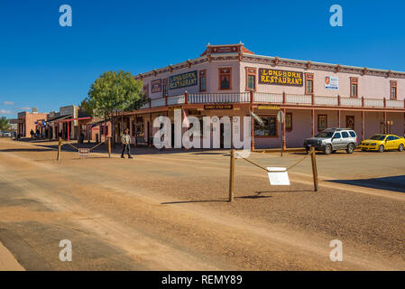 Historische Allen Straße in Tombstone, Arizona Stockfoto