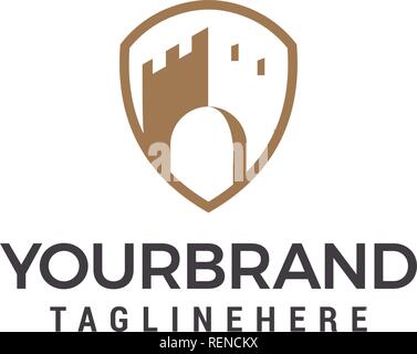 Schloss Shield Logo, Schloss Sicherheit Logo Design template Elemente Stock Vektor