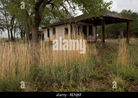 Route 66 Ruinen in Glenrio Stockfoto