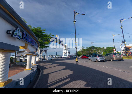 Muar Johore ist als die Stadt der Maharani in Johor Baharu entfernt bekannt. Stockfoto