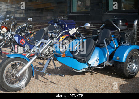 Classic Motorrad Show auf der Stade, Hastings, East Sussex, Großbritannien Stockfoto