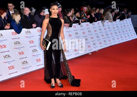 Karen Clifton die Teilnahme an der National Television Awards 2019 in der O2 Arena in London statt. Stockfoto