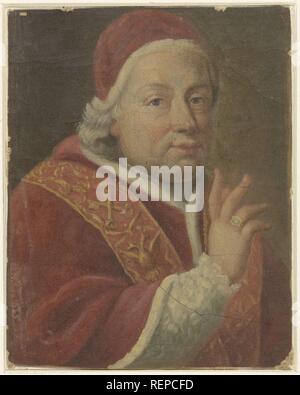 Porträt eines Papstes. Verfasser: Anonym. Datierung: 1700 - 1800. Maße: H 136 mm x B 107 mm. Museum: Rijksmuseum, Amsterdam. Stockfoto