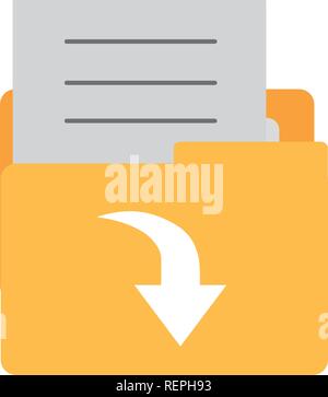 Ordner mit Objekten isoliert Symbol Stock Vektor