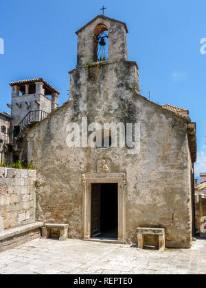 St. Peter's Kirche (crkva Svetog Petra), Korcula, Kroatien Stockfoto