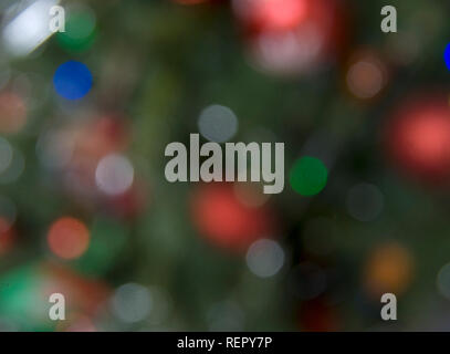 Verwischt Christmas lights Hintergrund Stockfoto