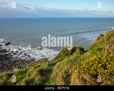 Schöne und malerische Küste bei Westward Ho in North Devon, England Stockfoto