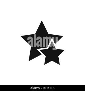 Zwei Sterne Symbole in Farbe schwarz. Vector Illustration eps 10. Stock Vektor