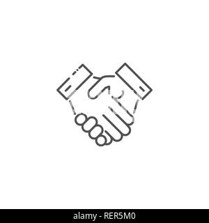 Handshake ergänzende Vektor Symbol Leitung. Stock Vektor