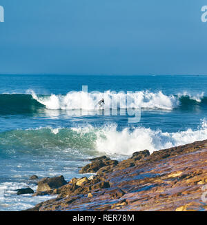 Surfen in Taghazout, Agadir, Marokko Stockfoto