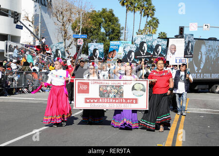 Los Angeles, Kalifornien, USA. 21. Januar, 2019. Der Martin Luther King, Jr. "34th jährliche Königreich Day Parade" in Los Angeles, Kalifornien am 21. Januar 2019. Credit: Sheri Determan/Alamy leben Nachrichten Stockfoto