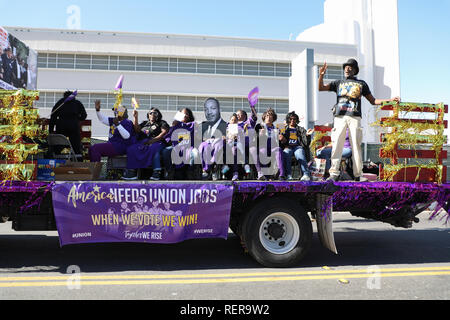 Los Angeles, Kalifornien, USA. 21. Januar, 2019. Der Martin Luther King, Jr. "34th jährliche Königreich Day Parade" in Los Angeles, Kalifornien am 21. Januar 2019. Credit: Sheri Determan/Alamy leben Nachrichten Stockfoto