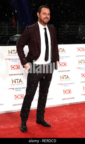 London, Großbritannien. 22 Jan, 2019. Danny Dyer, National Television Awards, der O2, London, UK, 22. Januar 2019, Foto von Richard Goldschmidt Credit: Rich Gold/Alamy leben Nachrichten Stockfoto