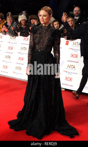 London, Großbritannien. 22 Jan, 2019. Kimberley Walsh, National Television Awards, der O2, London, UK, 22. Januar 2019, Foto von Richard Goldschmidt Credit: Rich Gold/Alamy leben Nachrichten Stockfoto