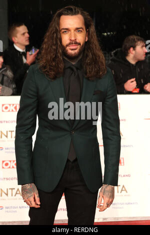 London, Großbritannien. 22 Jan, 2019. Peter Wicks, National Television Awards, der O2, London, UK, 22. Januar 2019, Foto von Richard Goldschmidt Credit: Rich Gold/Alamy leben Nachrichten Stockfoto
