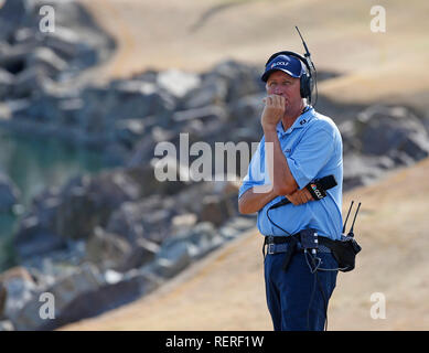 Januar 18, 2019 Jim 'Knochen' Mackay auf dem 17 Loch in der zweiten Runde der Desert Classic Golf Turnier auf dem Stadion Kurs am PGA Westen im La Quinta, Kalifornien. Charles Baus/CSM Stockfoto