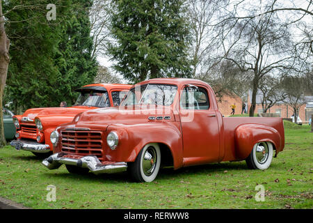 1953 Custom Studebaker Pickup truck in Bicester Heritage Center. Oxfordshire, England Stockfoto
