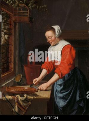 Die Dienerin. Datierung: 1631 - 1677. Maße: H 31 cm x W 24 cm; d 6cm. Museum: Rijksmuseum, Amsterdam. Autor: Willem van Odekercken (zugeschrieben). Stockfoto