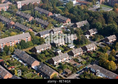 One-Familie Häusern und Mehrfamilienhäusern, Immobilien, Münster, Nordrhein-Westfalen Stockfoto