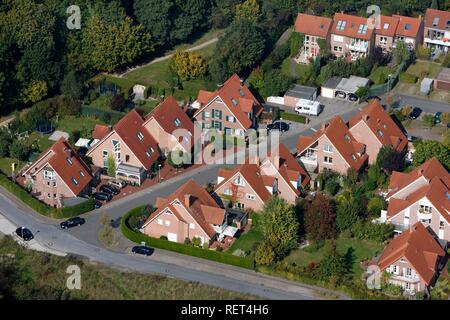 One-Familie Häusern und Mehrfamilienhäusern, Immobilien, Münster, Nordrhein-Westfalen Stockfoto