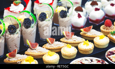 Gebäck und Desserts Stockfoto