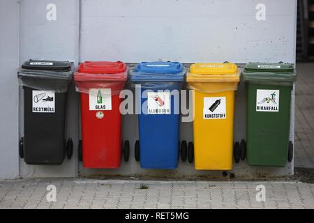 Behälter für Abfälle Trennung Stockfoto