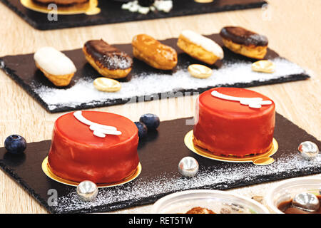 Gebäck und Desserts Stockfoto