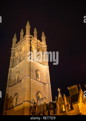 Nahe, Magdalen Tower, Glockenturm, Magdalen College, Universität Oxford, Oxford, Oxfordshire, England, UK, GB. Stockfoto