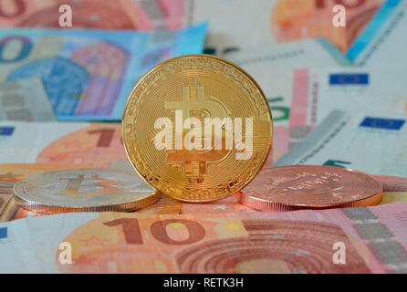 Bitcoin Münzen Stockfoto