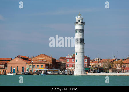 Leuchtturm auf der Insel Murano in Venedig, Italien Stockfoto